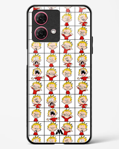 Calvin Making Faces Glass Case Phone Cover-(Motorola)