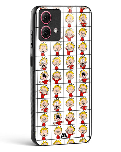 Calvin Making Faces Glass Case Phone Cover (Motorola)