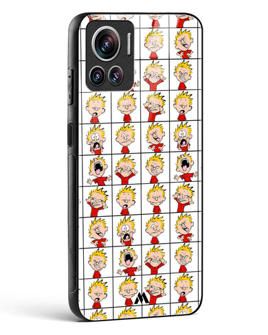 Calvin Making Faces Glass Case Phone Cover-(Motorola)