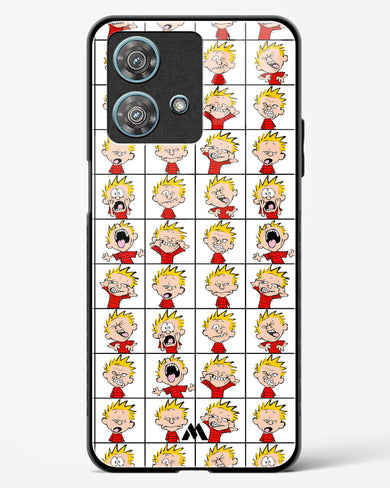 Calvin Making Faces Glass Case Phone Cover (Motorola)