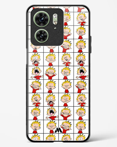 Calvin Making Faces Glass Case Phone Cover-(Motorola)