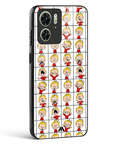 Calvin Making Faces Glass Case Phone Cover-(Motorola)