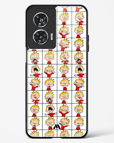 Calvin Making Faces Glass Case Phone Cover (Motorola)