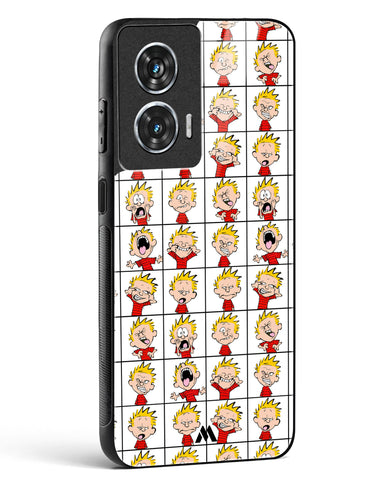 Calvin Making Faces Glass Case Phone Cover (Motorola)