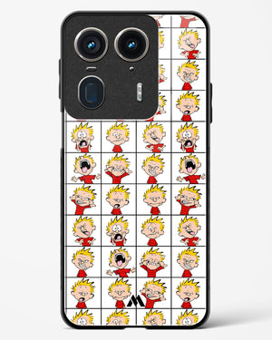 Calvin Making Faces Glass Case Phone Cover (Motorola)