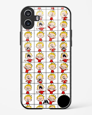 Calvin Making Faces Glass Case Phone Cover (Nothing)