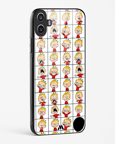 Calvin Making Faces Glass Case Phone Cover (Nothing)