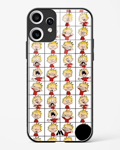 Calvin Making Faces Glass Case Phone Cover (Nothing)