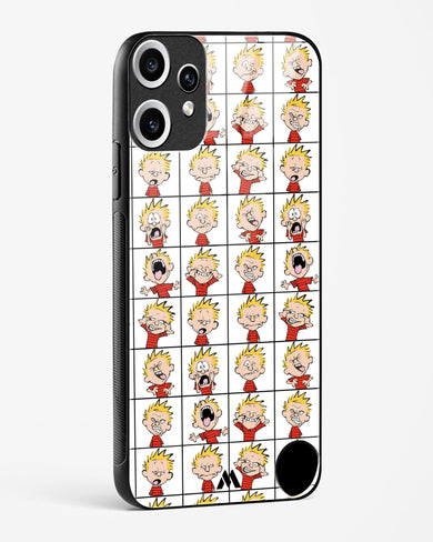 Calvin Making Faces Glass Case Phone Cover (Nothing)