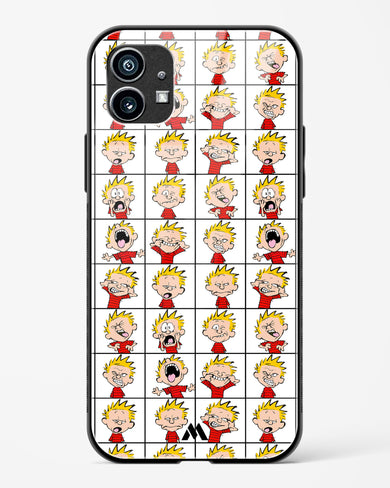 Calvin Making Faces Glass Case Phone Cover (Nothing)