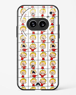 Calvin Making Faces Glass Case Phone Cover (Nothing)