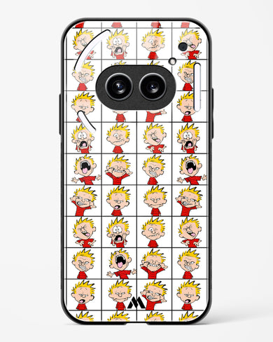 Calvin Making Faces Glass Case Phone Cover (Nothing)