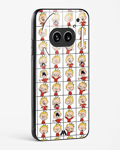 Calvin Making Faces Glass Case Phone Cover (Nothing)