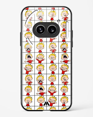 Calvin Making Faces Glass Case Phone Cover (Nothing)