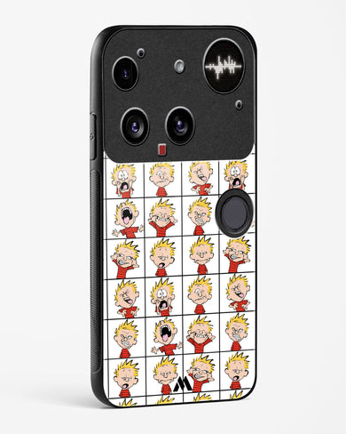 Calvin Making Faces Glass Case Phone Cover (Nothing)