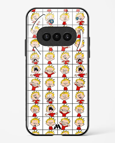Calvin Making Faces Glass Case Phone Cover (Nothing)