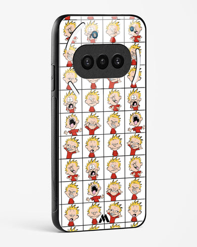 Calvin Making Faces Glass Case Phone Cover (Nothing)