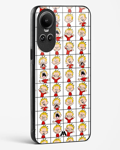 Calvin Making Faces Glass Case Phone Cover (Oppo)