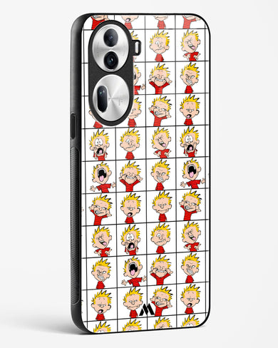 Calvin Making Faces Glass Case Phone Cover (Oppo)