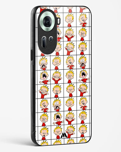 Calvin Making Faces Glass Case Phone Cover (Oppo)