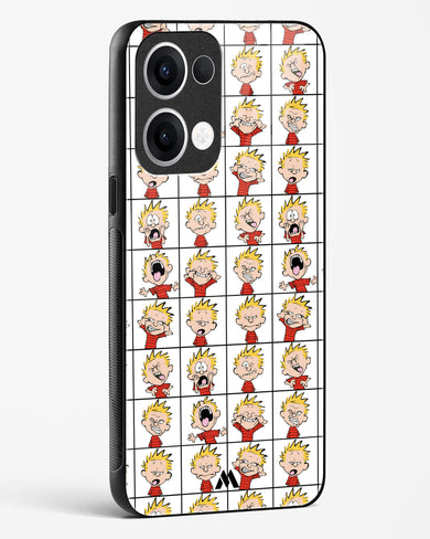 Calvin Making Faces Glass Case Phone Cover (Oppo)