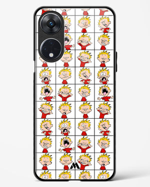 Calvin Making Faces Glass Case Phone Cover-(Oppo)