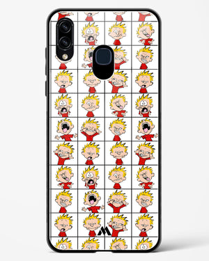 Calvin Making Faces Glass Case Phone Cover-(Samsung)