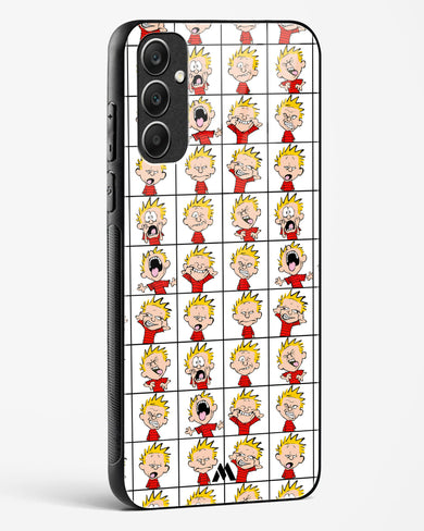Calvin Making Faces Glass Case Phone Cover (Samsung)