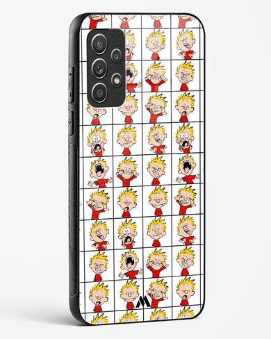 Calvin Making Faces Glass Case Phone Cover-(Samsung)