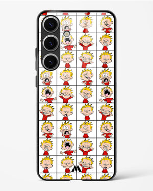 Calvin Making Faces Glass Case Phone Cover-(Samsung)