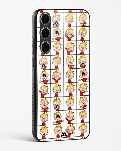 Calvin Making Faces Glass Case Phone Cover-(Samsung)