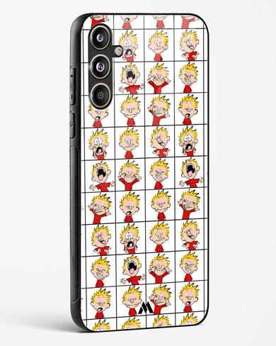 Calvin Making Faces Glass Case Phone Cover (Samsung)