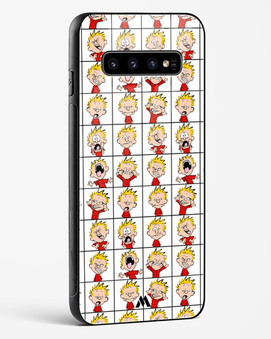 Calvin Making Faces Glass Case Phone Cover-(Samsung)