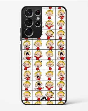 Calvin Making Faces Glass Case Phone Cover-(Samsung)