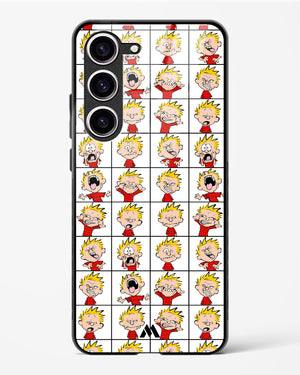 Calvin Making Faces Glass Case Phone Cover-(Samsung)