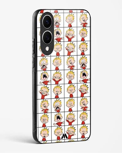 Calvin Making Faces Glass Case Phone Cover (Samsung)