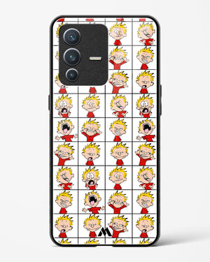 Calvin Making Faces Glass Case Phone Cover-(Vivo)