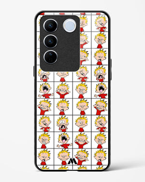 Calvin Making Faces Glass Case Phone Cover-(Vivo)