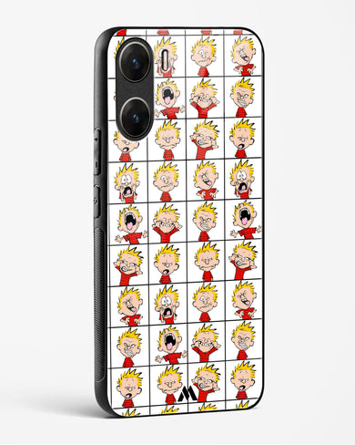 Calvin Making Faces Glass Case Phone Cover-(Vivo)