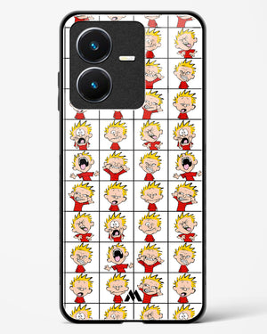 Calvin Making Faces Glass Case Phone Cover-(Vivo)