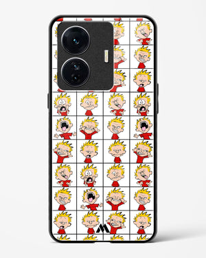 Calvin Making Faces Glass Case Phone Cover-(Vivo)