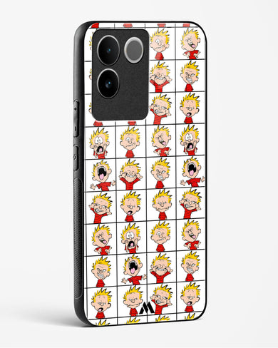 Calvin Making Faces Glass Case Phone Cover-(Vivo)