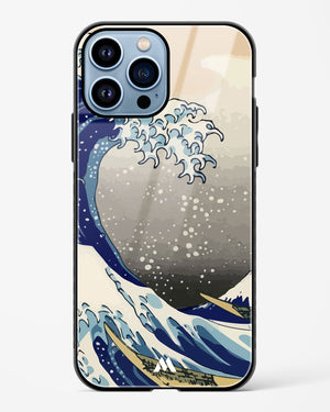 The Great Wave At Kanagawa Glass Case Phone Cover-(Apple)