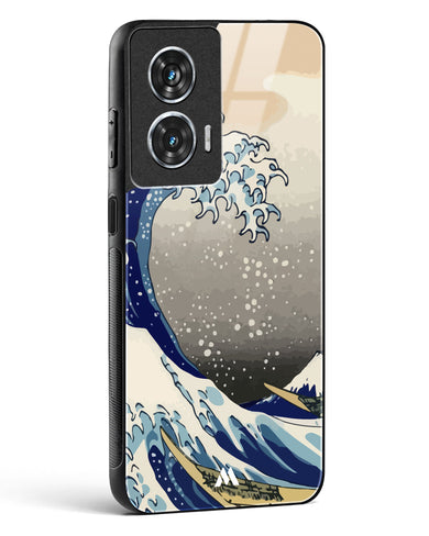 The Great Wave At Kanagawa Glass Case Phone Cover (Motorola)