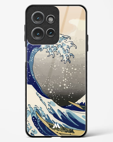 The Great Wave At Kanagawa Glass Case Phone Cover (Motorola)