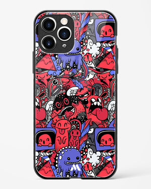 Monster Doodles Glass Case Phone Cover (Apple)