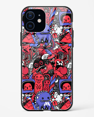 Monster Doodles Glass Case Phone Cover (Apple)