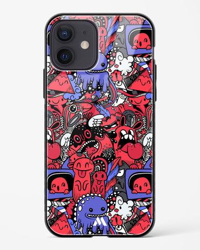 Monster Doodles Glass Case Phone Cover (Apple)
