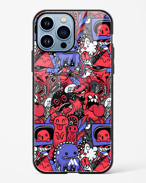 Monster Doodles Glass Case Phone Cover (Apple)