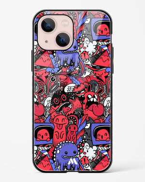 Monster Doodles Glass Case Phone Cover (Apple)